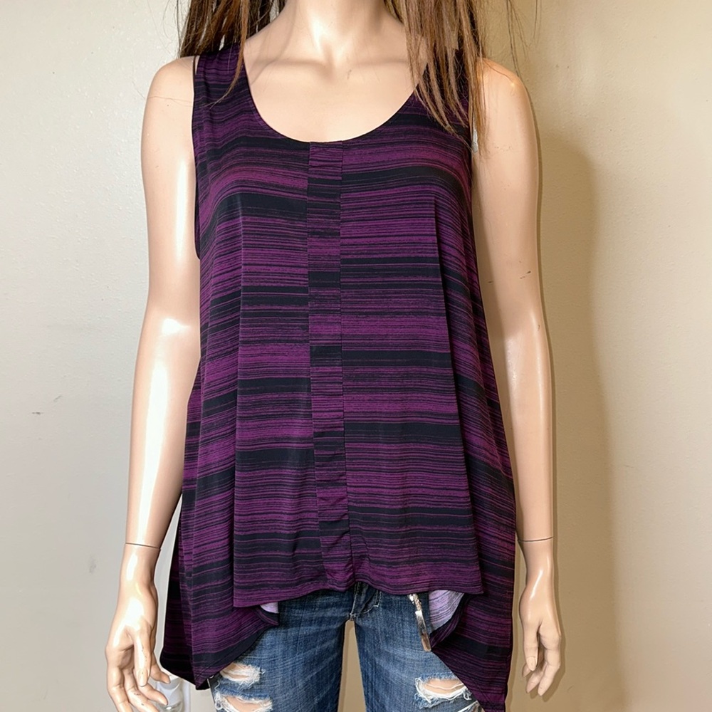 Lane Bryant Purple Black Swing Tank 26/28